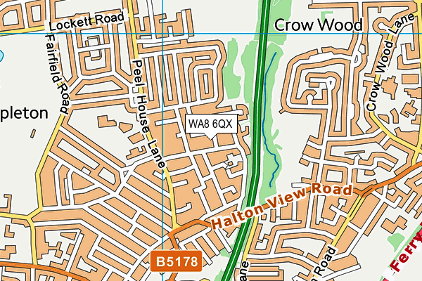 WA8 6QX map - OS VectorMap District (Ordnance Survey) WA8 6QX map - OS VectorMap District (Ordnance Survey)