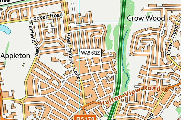 WA8 6QZ map - OS VectorMap District (Ordnance Survey) WA8 6QZ map - OS VectorMap District (Ordnance Survey)