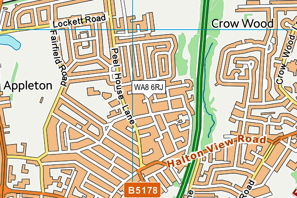 WA8 6RJ map - OS VectorMap District (Ordnance Survey) WA8 6RJ map - OS VectorMap District (Ordnance Survey)