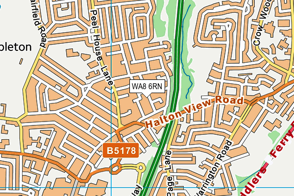 WA8 6RN map - OS VectorMap District (Ordnance Survey) WA8 6RN map - OS VectorMap District (Ordnance Survey)