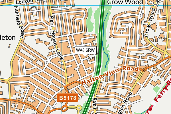 WA8 6RW map - OS VectorMap District (Ordnance Survey) WA8 6RW map - OS VectorMap District (Ordnance Survey)