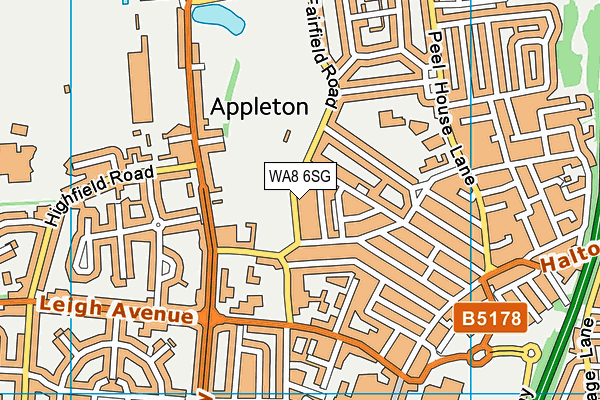 WA8 6SG map - OS VectorMap District (Ordnance Survey)