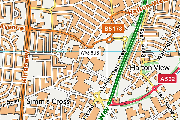 WA8 6UB map - OS VectorMap District (Ordnance Survey) WA8 6UB map - OS VectorMap District (Ordnance Survey)