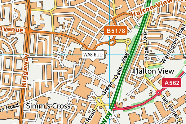 WA8 6UD map - OS VectorMap District (Ordnance Survey) WA8 6UD map - OS VectorMap District (Ordnance Survey)