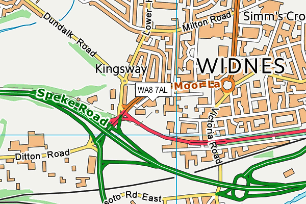 WA8 7AL map - OS VectorMap District (Ordnance Survey) WA8 7AL map - OS VectorMap District (Ordnance Survey)