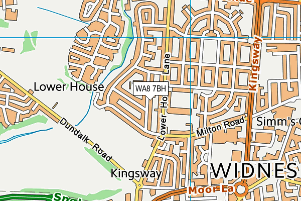 WA8 7BH map - OS VectorMap District (Ordnance Survey) WA8 7BH map - OS VectorMap District (Ordnance Survey)