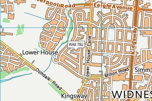 WA8 7BJ map - OS VectorMap District (Ordnance Survey) WA8 7BJ map - OS VectorMap District (Ordnance Survey)