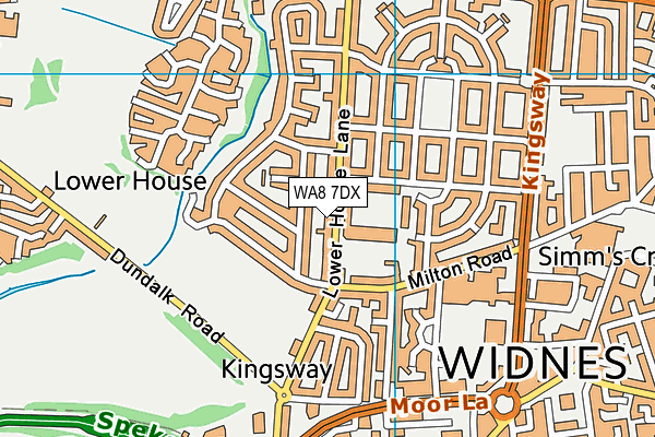 WA8 7DX map - OS VectorMap District (Ordnance Survey) WA8 7DX map - OS VectorMap District (Ordnance Survey)