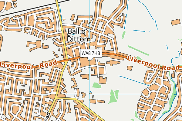 WA8 7HB map - OS VectorMap District (Ordnance Survey) WA8 7HB map - OS VectorMap District (Ordnance Survey)