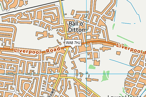 WA8 7HJ map - OS VectorMap District (Ordnance Survey) WA8 7HJ map - OS VectorMap District (Ordnance Survey)