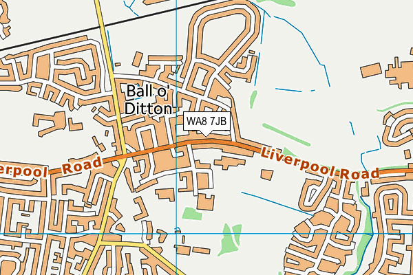 WA8 7JB map - OS VectorMap District (Ordnance Survey) WA8 7JB map - OS VectorMap District (Ordnance Survey)