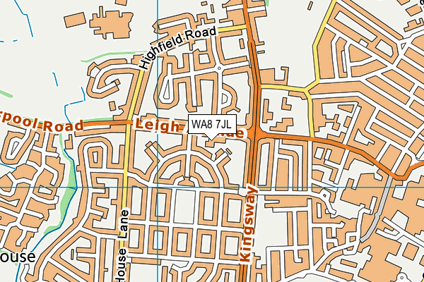 WA8 7JL map - OS VectorMap District (Ordnance Survey)
