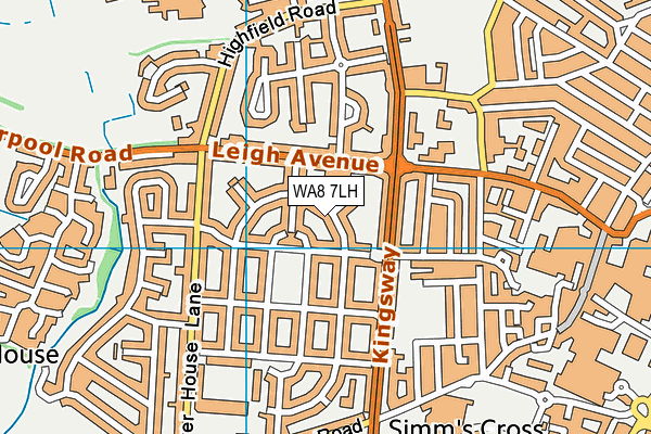 WA8 7LH map - OS VectorMap District (Ordnance Survey) WA8 7LH map - OS VectorMap District (Ordnance Survey)
