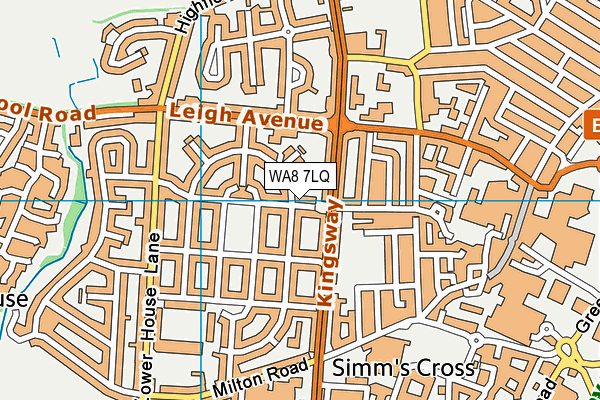WA8 7LQ map - OS VectorMap District (Ordnance Survey) WA8 7LQ map - OS VectorMap District (Ordnance Survey)
