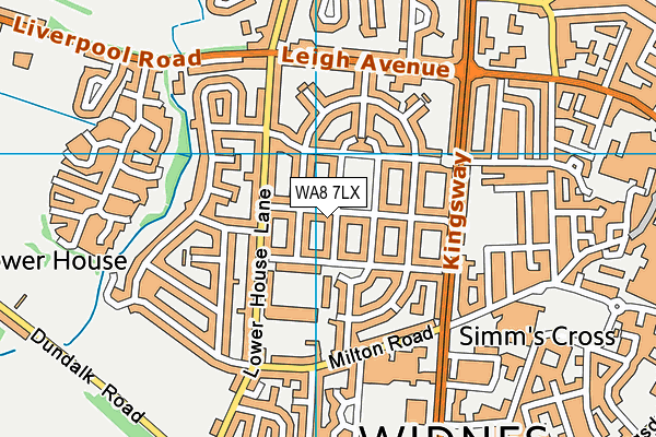WA8 7LX map - OS VectorMap District (Ordnance Survey) WA8 7LX map - OS VectorMap District (Ordnance Survey)