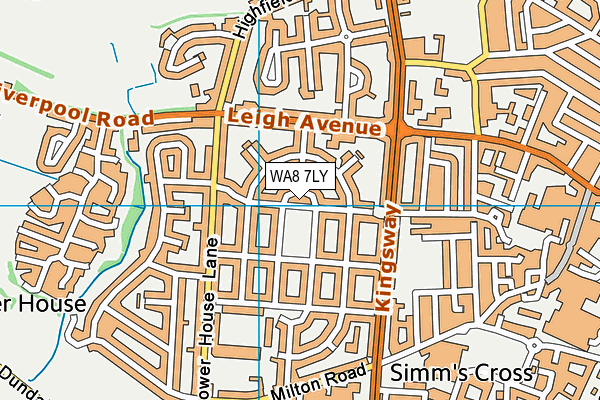 WA8 7LY map - OS VectorMap District (Ordnance Survey) WA8 7LY map - OS VectorMap District (Ordnance Survey)