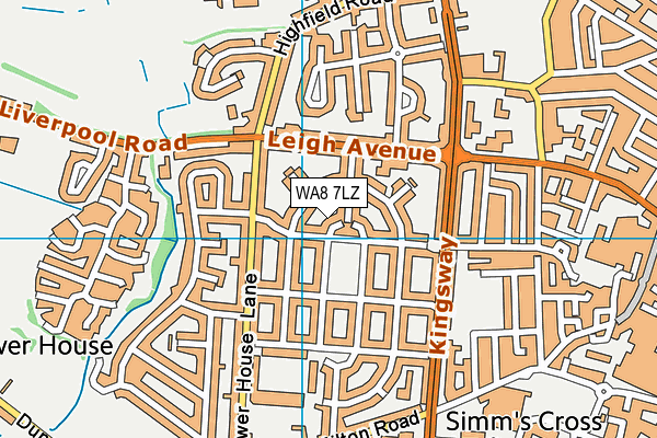 WA8 7LZ map - OS VectorMap District (Ordnance Survey) WA8 7LZ map - OS VectorMap District (Ordnance Survey)