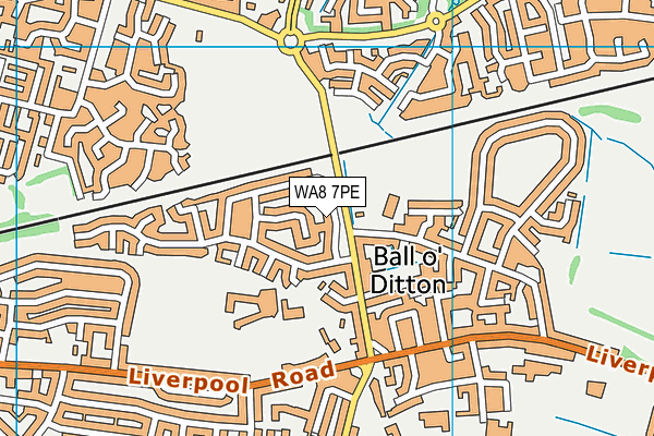 WA8 7PE map - OS VectorMap District (Ordnance Survey) WA8 7PE map - OS VectorMap District (Ordnance Survey)