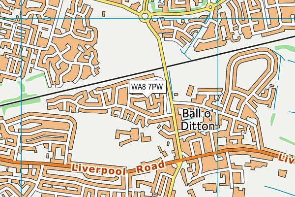 WA8 7PW map - OS VectorMap District (Ordnance Survey) WA8 7PW map - OS VectorMap District (Ordnance Survey)