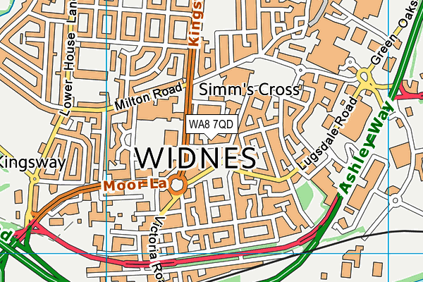WA8 7QD map - OS VectorMap District (Ordnance Survey) WA8 7QD map - OS VectorMap District (Ordnance Survey)