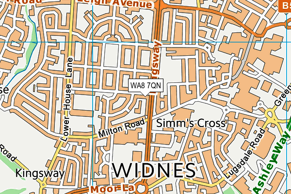 WA8 7QN map - OS VectorMap District (Ordnance Survey) WA8 7QN map - OS VectorMap District (Ordnance Survey)