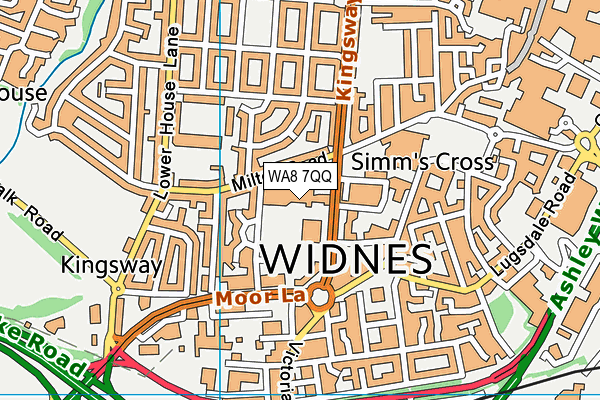 WA8 7QQ map - OS VectorMap District (Ordnance Survey) WA8 7QQ map - OS VectorMap District (Ordnance Survey)