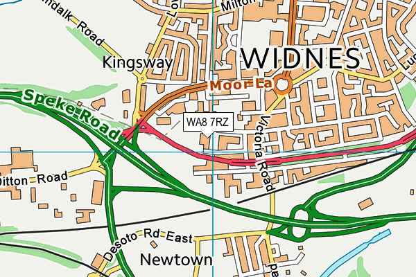 WA8 7RZ map - OS VectorMap District (Ordnance Survey) WA8 7RZ map - OS VectorMap District (Ordnance Survey)