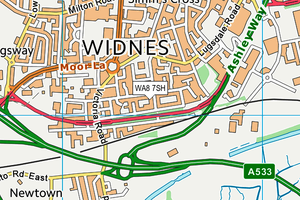 WA8 7SH map - OS VectorMap District (Ordnance Survey) WA8 7SH map - OS VectorMap District (Ordnance Survey)