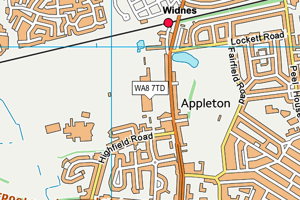 WA8 7TD map - OS VectorMap District (Ordnance Survey)