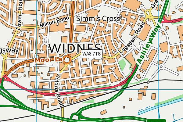 WA8 7TS map - OS VectorMap District (Ordnance Survey) WA8 7TS map - OS VectorMap District (Ordnance Survey)