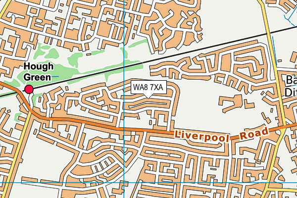 WA8 7XA map - OS VectorMap District (Ordnance Survey)
