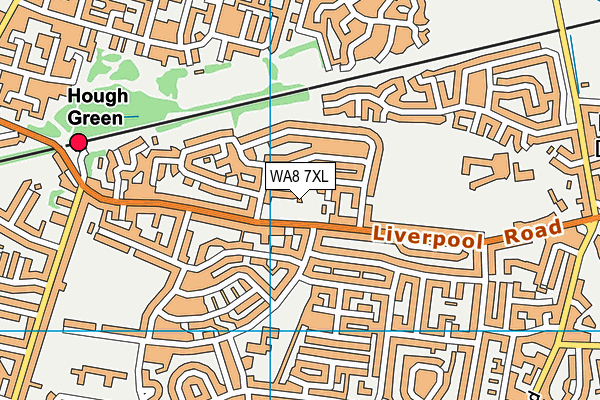 WA8 7XL map - OS VectorMap District (Ordnance Survey) WA8 7XL map - OS VectorMap District (Ordnance Survey)