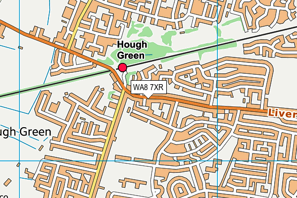WA8 7XR map - OS VectorMap District (Ordnance Survey)