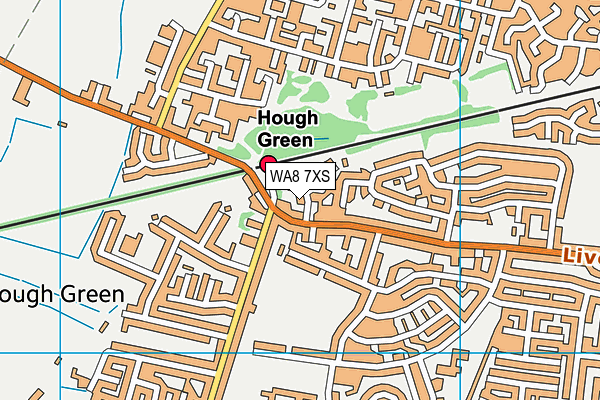 WA8 7XS map - OS VectorMap District (Ordnance Survey) WA8 7XS map - OS VectorMap District (Ordnance Survey)