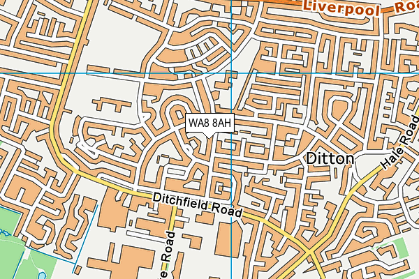 WA8 8AH map - OS VectorMap District (Ordnance Survey) WA8 8AH map - OS VectorMap District (Ordnance Survey)