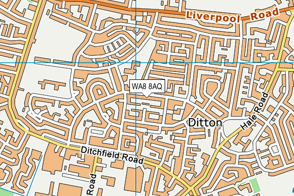 WA8 8AQ map - OS VectorMap District (Ordnance Survey) WA8 8AQ map - OS VectorMap District (Ordnance Survey)