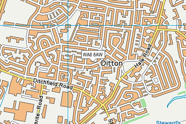 WA8 8AW map - OS VectorMap District (Ordnance Survey) WA8 8AW map - OS VectorMap District (Ordnance Survey)