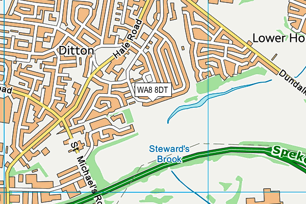 WA8 8DT map - OS VectorMap District (Ordnance Survey) WA8 8DT map - OS VectorMap District (Ordnance Survey)