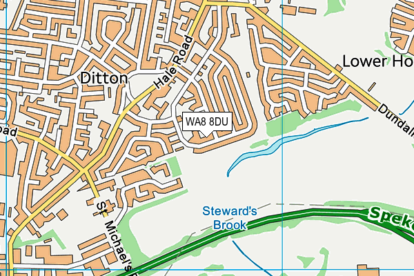 WA8 8DU map - OS VectorMap District (Ordnance Survey)