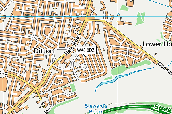 WA8 8DZ map - OS VectorMap District (Ordnance Survey)