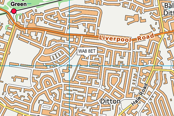 WA8 8ET map - OS VectorMap District (Ordnance Survey) WA8 8ET map - OS VectorMap District (Ordnance Survey)