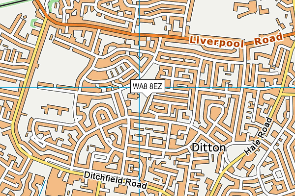 WA8 8EZ map - OS VectorMap District (Ordnance Survey) WA8 8EZ map - OS VectorMap District (Ordnance Survey)