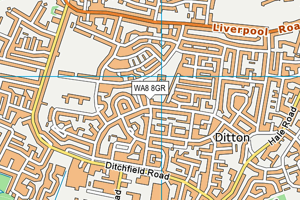 WA8 8GR map - OS VectorMap District (Ordnance Survey) WA8 8GR map - OS VectorMap District (Ordnance Survey)