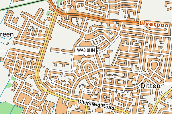 WA8 8HN map - OS VectorMap District (Ordnance Survey) WA8 8HN map - OS VectorMap District (Ordnance Survey)