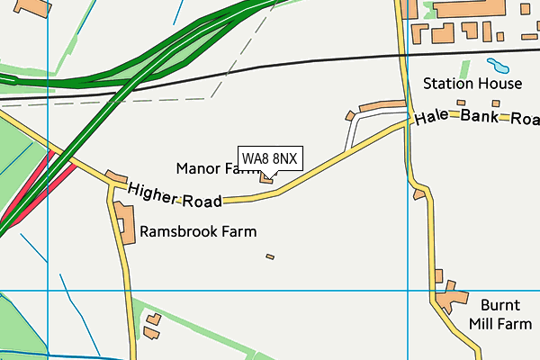 WA8 8NX map - OS VectorMap District (Ordnance Survey) WA8 8NX map - OS VectorMap District (Ordnance Survey)