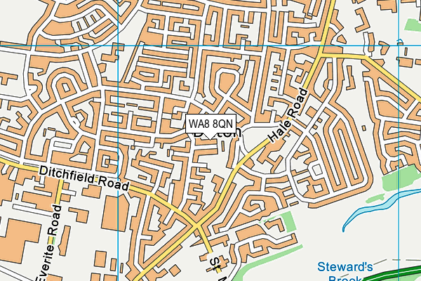WA8 8QN map - OS VectorMap District (Ordnance Survey) WA8 8QN map - OS VectorMap District (Ordnance Survey)