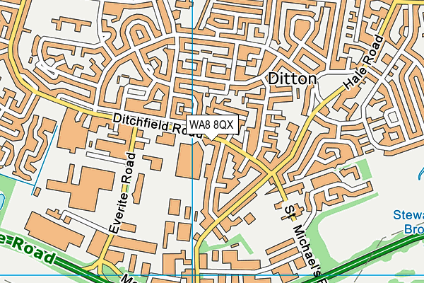 WA8 8QX map - OS VectorMap District (Ordnance Survey) WA8 8QX map - OS VectorMap District (Ordnance Survey)