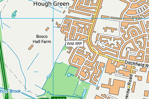 WA8 8RP map - OS VectorMap District (Ordnance Survey) WA8 8RP map - OS VectorMap District (Ordnance Survey)
