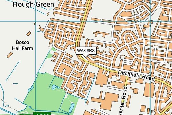 WA8 8RS map - OS VectorMap District (Ordnance Survey) WA8 8RS map - OS VectorMap District (Ordnance Survey)