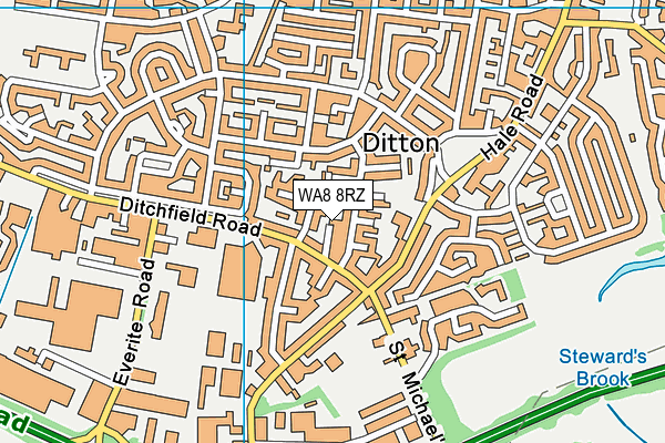 WA8 8RZ map - OS VectorMap District (Ordnance Survey)